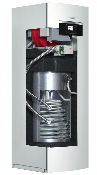 Budowa urządzenia Sterowanie możliwe za pomocą aplikacji Buderus EasyControl Pojedynczy moduł wewnętrzny Tower z wbudowanym zasobnikiem ciepłej wody Do sterowania pracą pompy Logatherm WPLS.