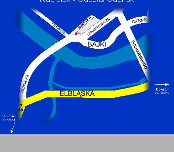 Radiolex - Pruszcz Gdański kierunek Gdańsk R Radiolex Obwodnica Trójmiejska kierunek Tczew, Łódź Radiolex - Oddział Gdańsk Radiolex R Radiolex Sp. z o.o. ul.przemysłowa 8 83-000 Pruszcz Gdański te.