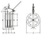 ROLKI MONTAŻOWE DO HELIKOPTERA Nr artykułu 77-205x Rolka montażowa dla 1-go przewodu Automatycznie otwierany mechanizm z łożyskiem kulkowym umożliwia łatwe wprowadzanie liny.