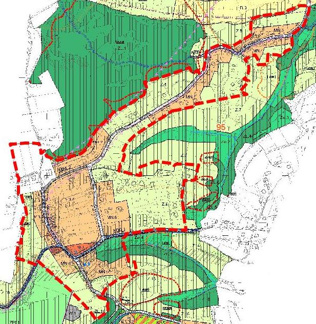 Ryc. 7. Fragment mpzp Rajsko z granicą obszaru objętego analizą 7.3. Plan województwa małopolskiego Zgodnie z przepisami ustawy o planowaniu i zagospodarowaniu przestrzennym art. 9 ust.