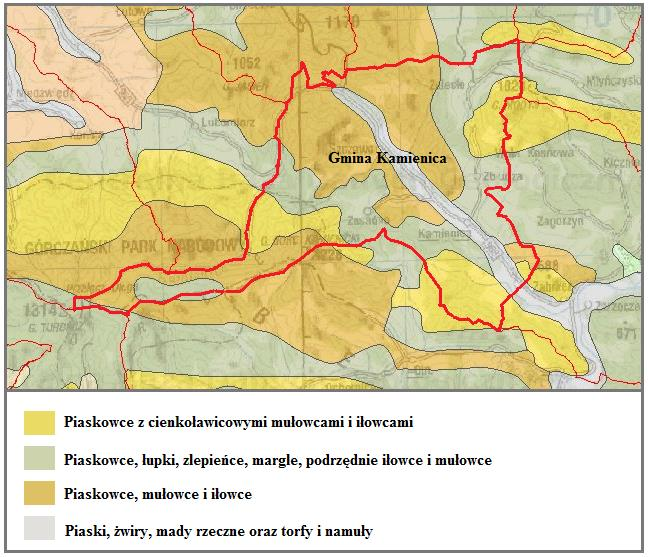 Prognoza Oddziaływania na Środowisko Strategii Rozwoju Gminy Kamienica na lata 2016 2023 w strukturze użytkowania gruntów całego obszaru gminy mają pozostałe użytki rolne (grunty rolne zabudowane)