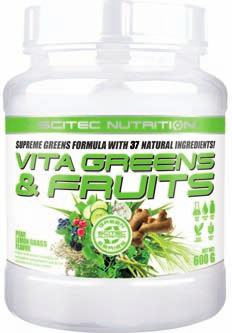 PROTEIN GREEN FORMULAS SERIES VITA GREENS & FRUITS Wyjątkowa formuła roślinna zawierająca 37 naturalnych składników!