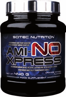 AMINOKWASY AMI-NO XPRESS Kompleks aminokwasowy zwiększający wydajność organizmu podczas treningu Aminokwasy mikronizowane! Betaina, L-cytrulina, Beta-alanina oraz wiele innych!