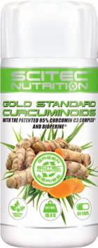 GOLD STANDARD CURCUMINOIDS Z opatentowanym kompleksem c3 o 95% zawartości kurkumin oraz ekstraktem z bioperine! Zapobiega wystąpieniu reakcji zapalnych w organizmie!