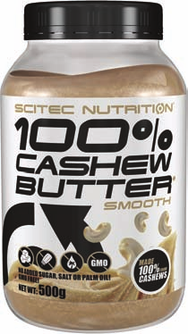 ŻYWNOŚĆ FUNKCJONALNA 100% CASHEW BUTTER* *Wyprodukowane w 100% z orzechów nerkowca Naturalne źródło białka, węglowodanów i zdrowych tłuszczy.