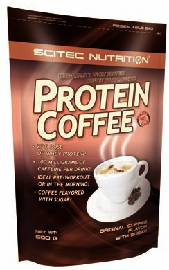 ŻYWNOŚĆ FUNKCJONALNA PROTEIN COFFEE Wysokiej jakości kawa z białkiem serwatki, w wersji z kofeiną lub bez! 27 g białek serwatki w jednej porcji!