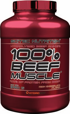 GAINERY 100% BEEF MUSCLE* *100% białka wołowego Gainer z hydrolizowanym białkiem wołowym 100% hydrolizowanych wołowych peptydów Z mieszanką różnych rodzajów węglowodanów! W pysznych smakach!