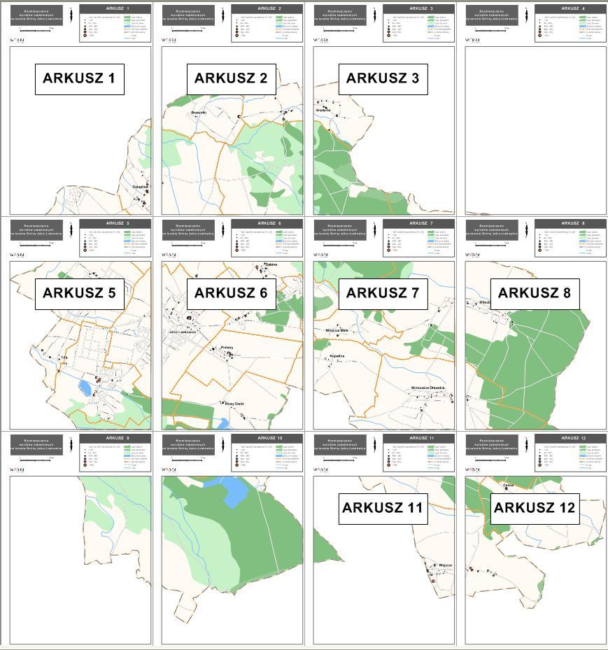 Mapa nr 1 Szczegółowa mapa rozmieszczenia wyrobów