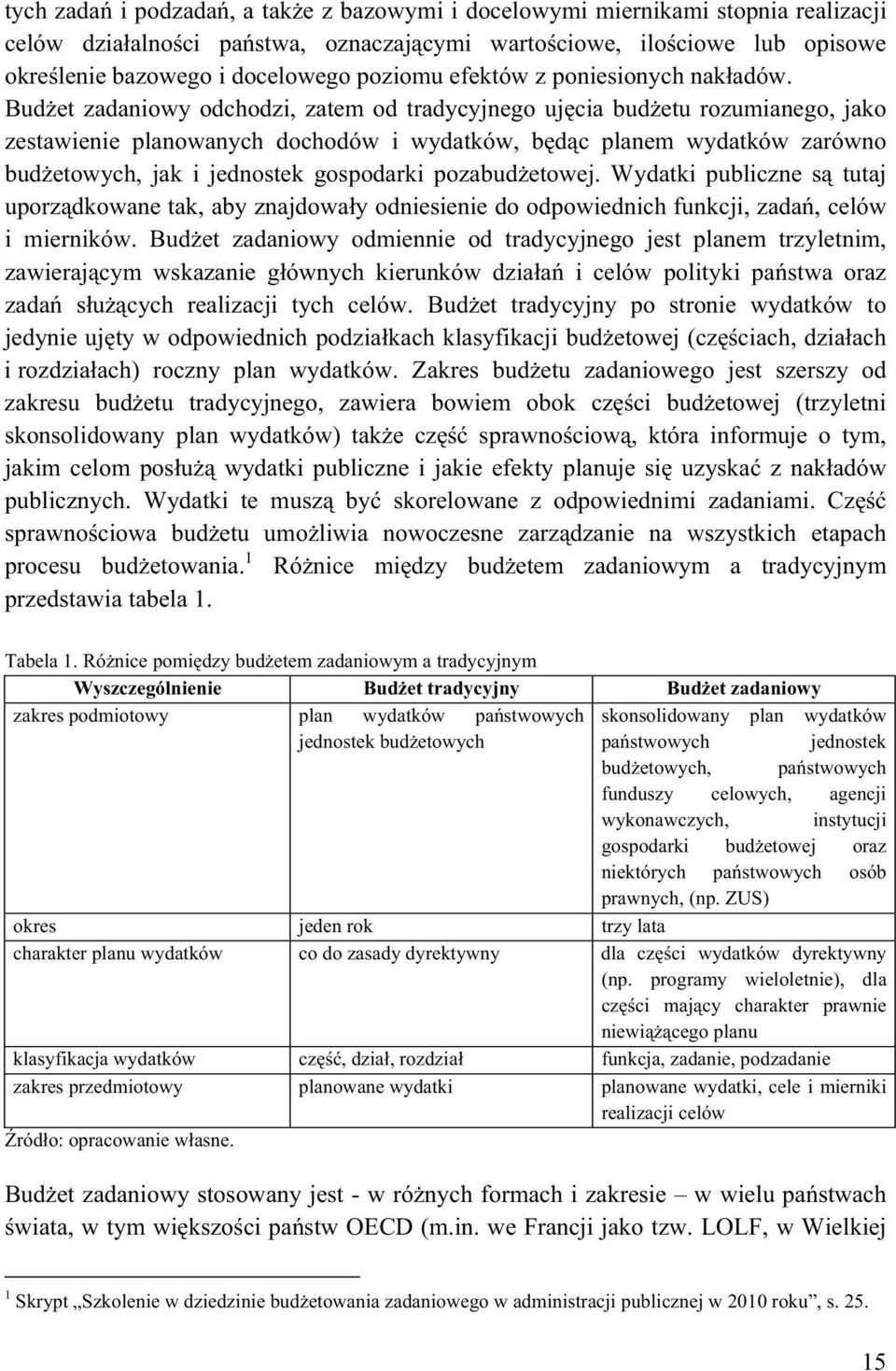 Bud et zadaniowy odchodzi, zatem od tradycyjnego uj cia bud etu rozumianego, jako zestawienie planowanych dochodów i wydatków, b d c planem wydatków zarówno bud etowych, jak i jednostek gospodarki