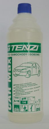 Tenzi car max - płyn do mycia samochodów, 1L Kod Kleimy: tni22xxooo1k818y Pojemność: 1L bezbarwny Cena netto: 14,09 PLN Alkaliczny preparat do bieżącego mycia pojazdów mechanicznych i innych