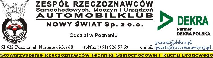 z dnia: 2015/03/12 OPINIA Nr: Wykonawca opinii : Jarosław Nowotny Zleceniodawca: BZ WBK LEASING S.A. Adres: ul.
