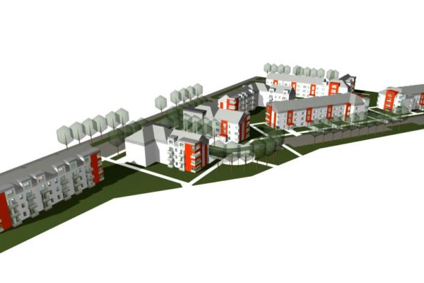 Tak może wyglądać nowe osiedle mieszkaniowe w Starogardzie. Trwają przygotowania do realizacji rządowego programu Mieszkanie Plus Koncepcja zagospodarowania terenu przy ul.