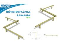 równoważnia łamana (nr kat. 0531) Drewno klejone Elementy konstrukcyjne zestawów wykonane z drewna klejonego wzdłużnie.