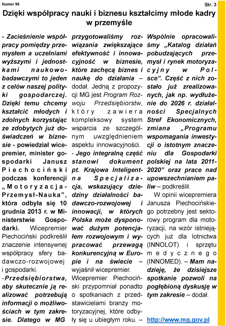 naszej polityki gospodarczej.