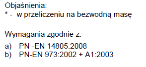 3.2 Parametry fizykochemiczne Parametry jakościowe Wyrażane jako Jednostka Wartości gwarantowane Wymagania zgodne z Chlorek sodu NaCl % min.