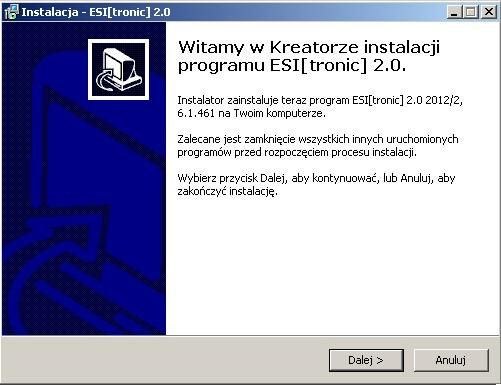 Instalacja ESI[tronic] 2.0 Krok 2 instalacji 2.