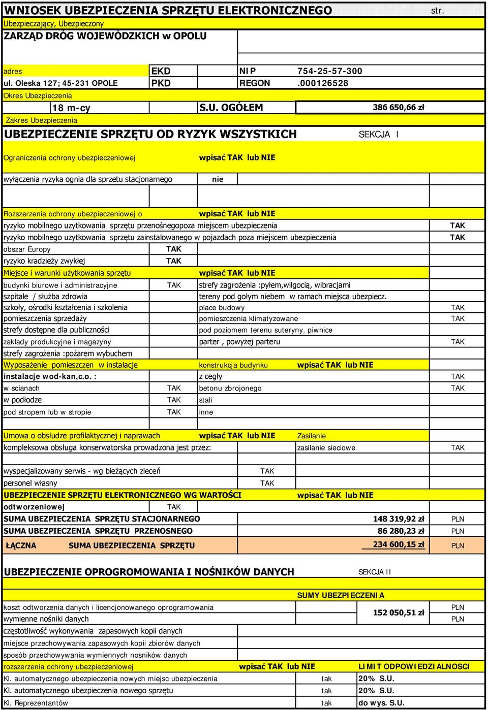 ezpieczenia 18 m-cy S.U.