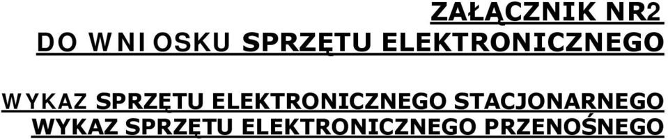 ELEKTRONICZNEGO STACJONARNEGO