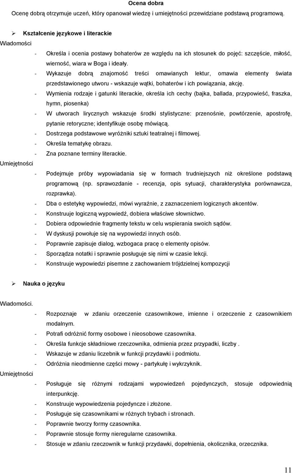 - Wykazuje dobrą znajomość treści omawianych lektur, omawia elementy świata przedstawionego utworu - wskazuje wątki, bohaterów i ich powiązania, akcję.