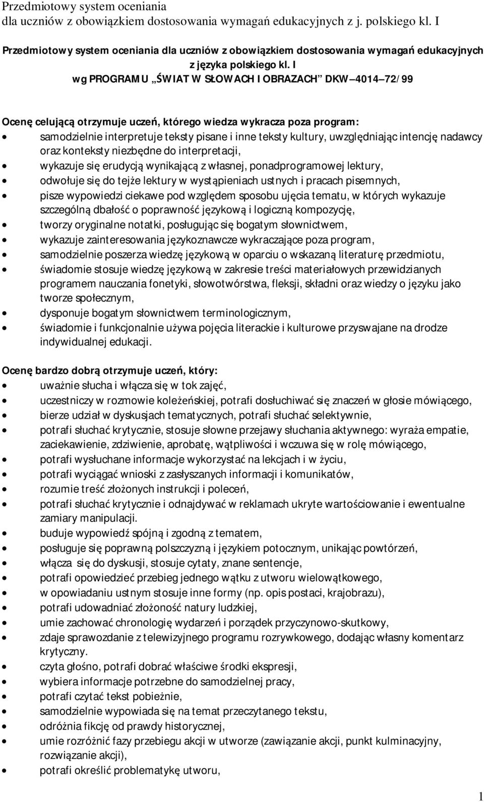 uwzględniając intencję nadawcy oraz konteksty niezbędne do interpretacji, wykazuje się erudycją wynikającą z własnej, ponadprogramowej lektury, odwołuje się do tejże lektury w wystąpieniach ustnych i