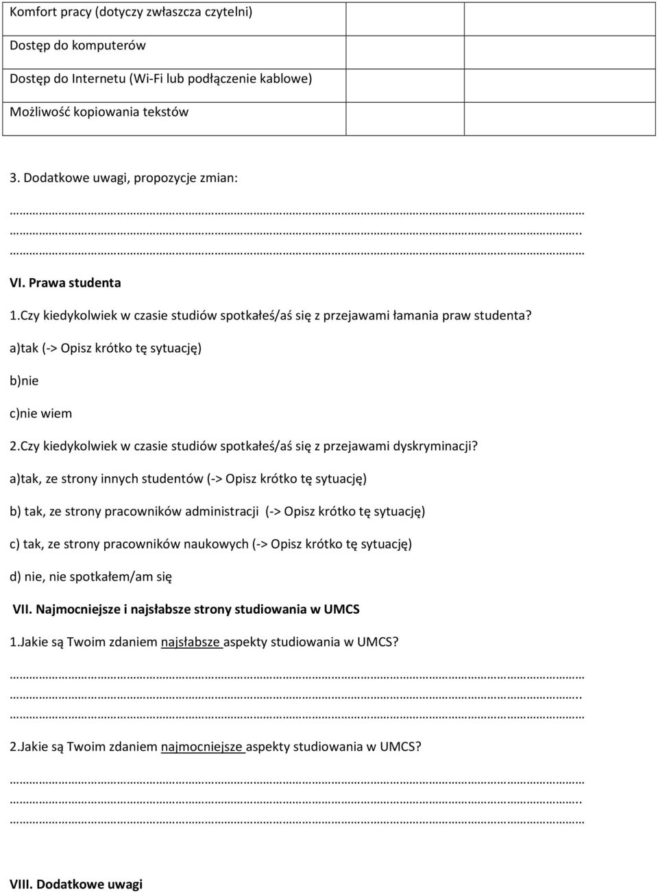 Czy kiedykolwiek w czasie studiów spotkałeś/aś się z przejawami dyskryminacji?