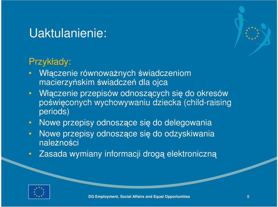 periods) Nowe przepisy odnoszące się do delegowania Nowe przepisy odnoszące się do odzyskiwania