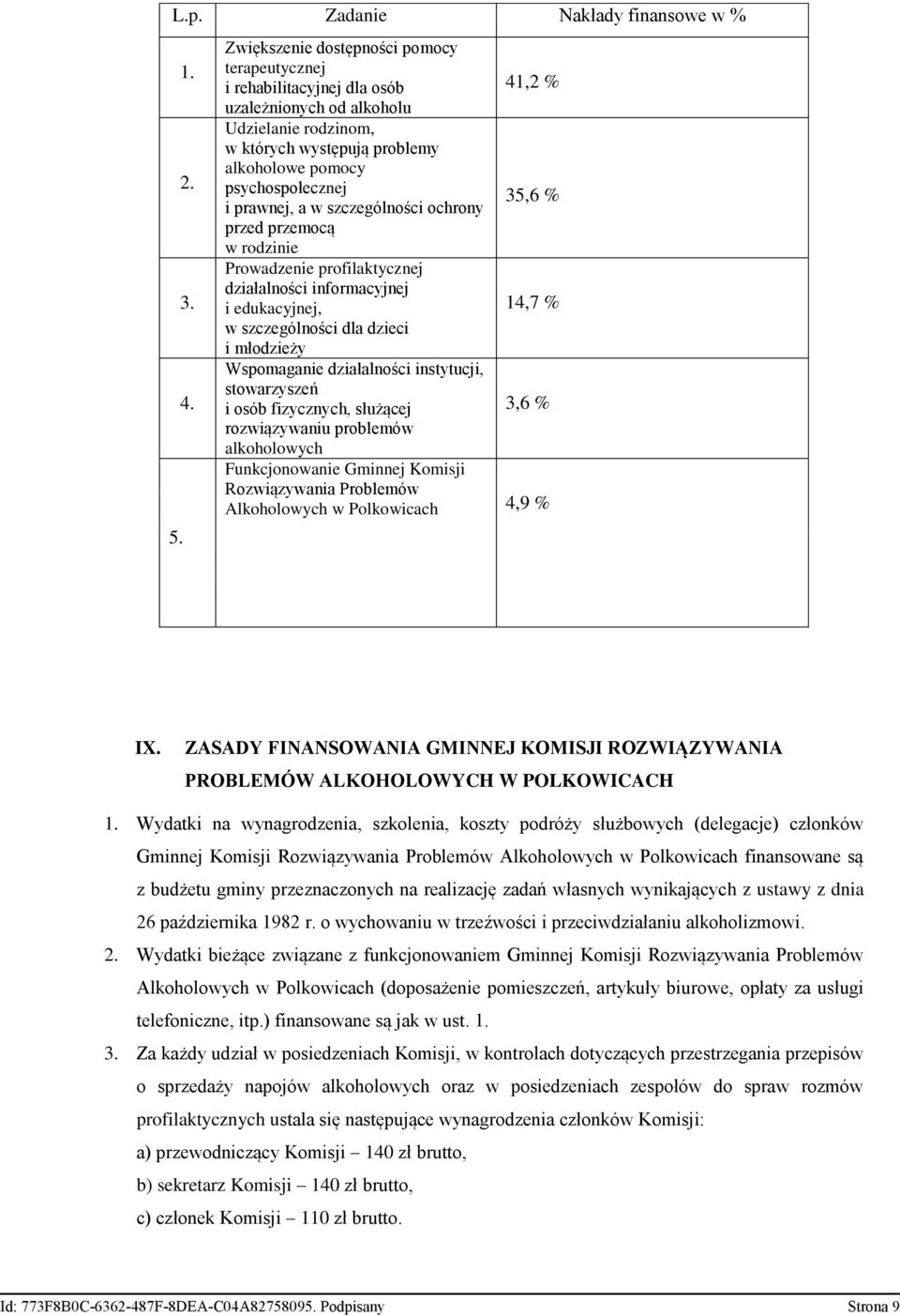 i prawnej, a w szczególności ochrony przed przemocą w rodzinie Prowadzenie profilaktycznej działalności informacyjnej i edukacyjnej, 14,7 % w szczególności dla dzieci i młodzieży Wspomaganie