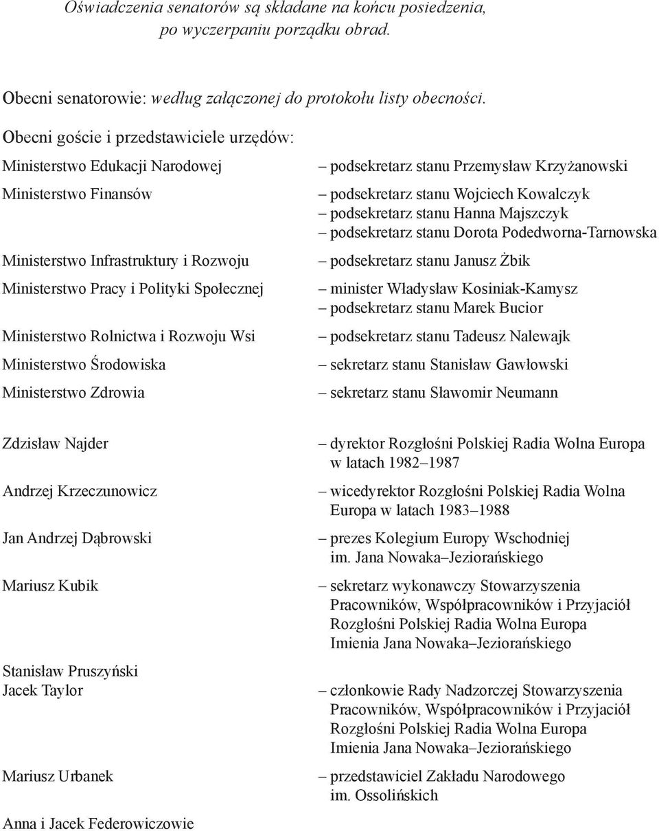 Rozwoju Wsi Ministerstwo Środowiska Ministerstwo Zdrowia podsekretarz stanu Przemysław Krzyżanowski podsekretarz stanu Wojciech Kowalczyk podsekretarz stanu Hanna Majszczyk podsekretarz stanu Dorota