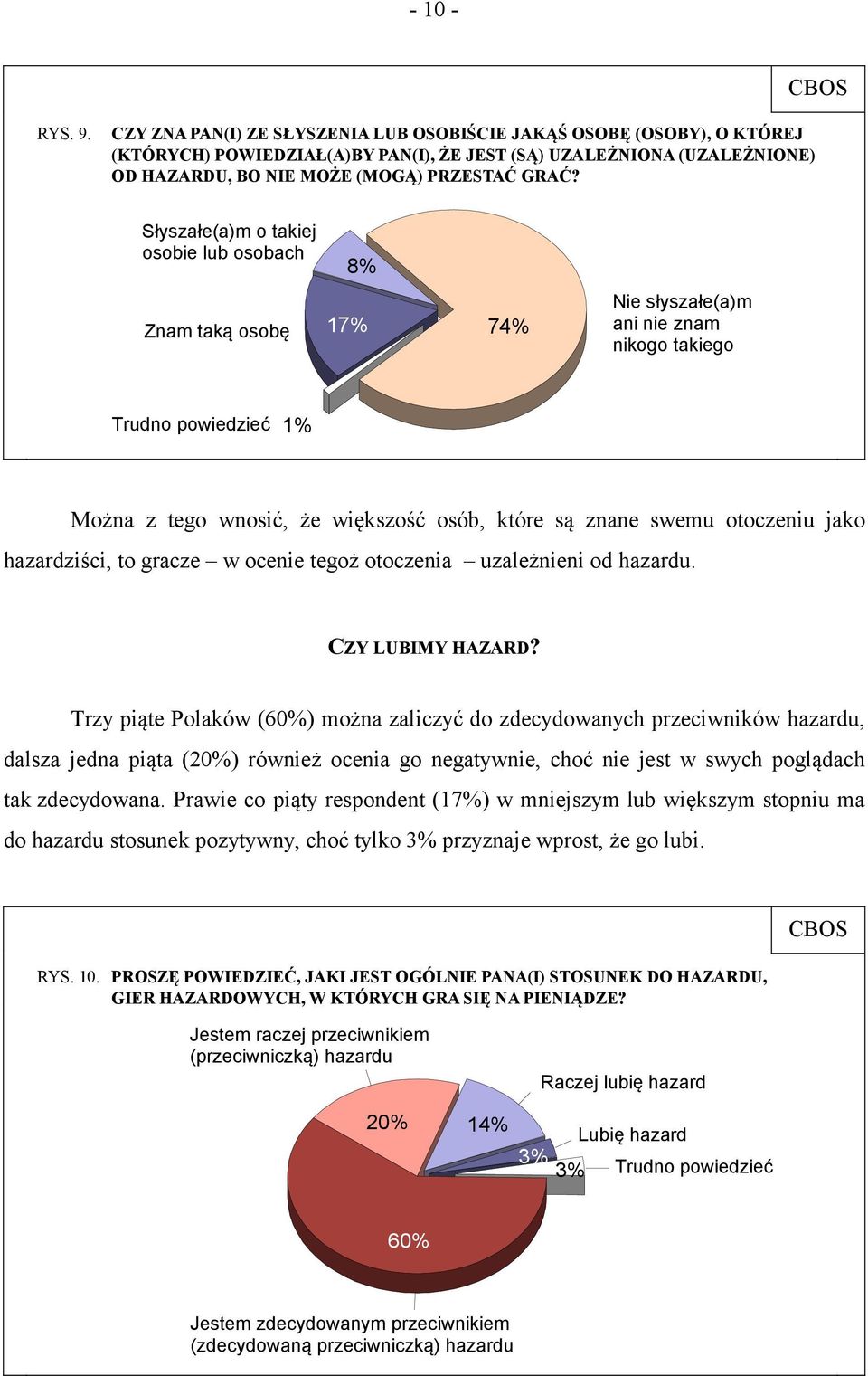 Słyszałe(a)m o takiej osobie lub osobach 8% Znam taką osobę 17% 74% Nie słyszałe(a)m ani nie znam nikogo takiego Trudno powiedzieć 1% Można z tego wnosić, że większość osób, które są znane swemu