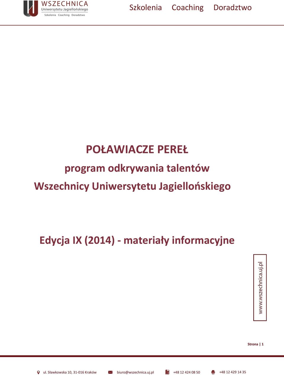Uniwersytetu Jagiellońskiego