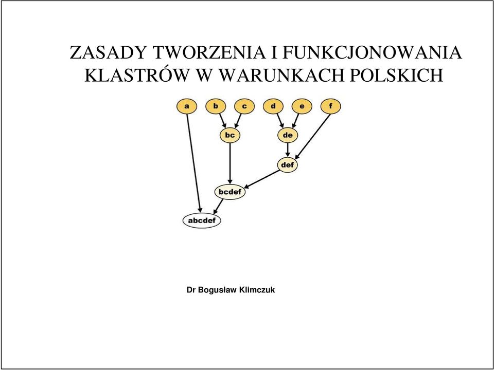 KLASTRÓW W WARUNKACH