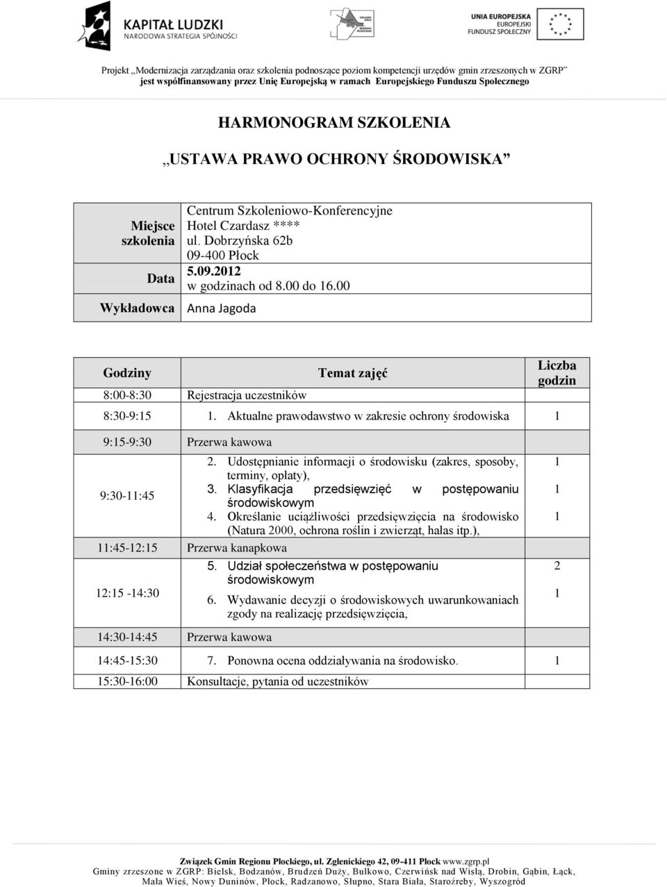 Klasyfikacja przedsięwzięć w postępowaniu 9:0-:45 środowiskowym 4. Określanie uciążliwości przedsięwzięcia na środowisko (Natura 000, ochrona roślin i zwierząt, hałas itp.