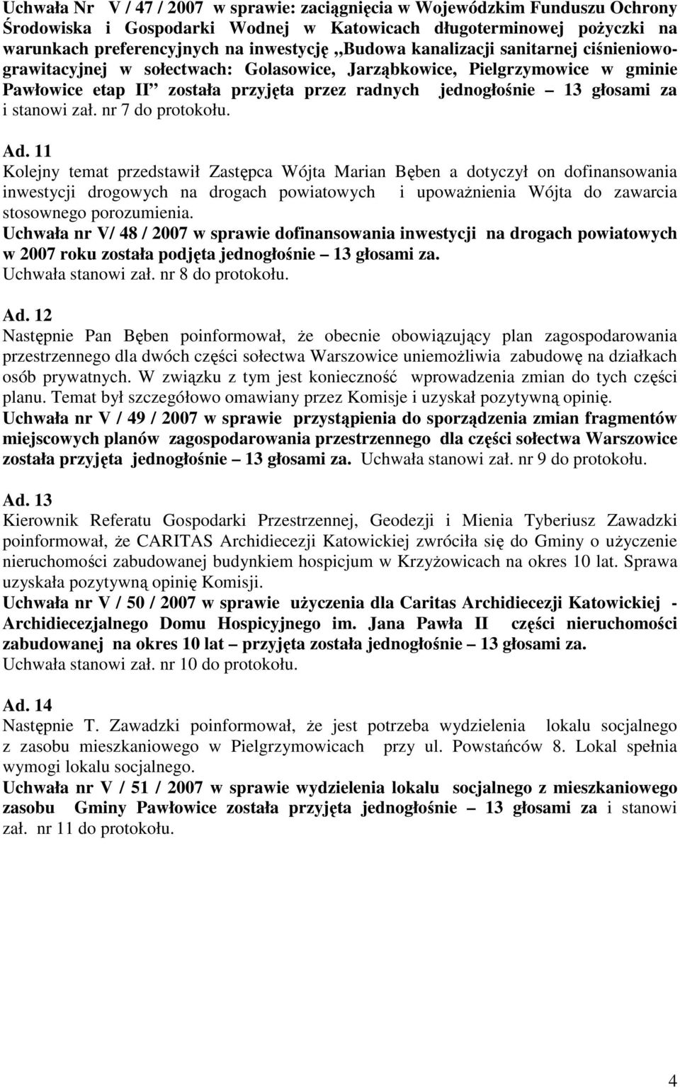 zał. nr 7 do protokołu. Ad.