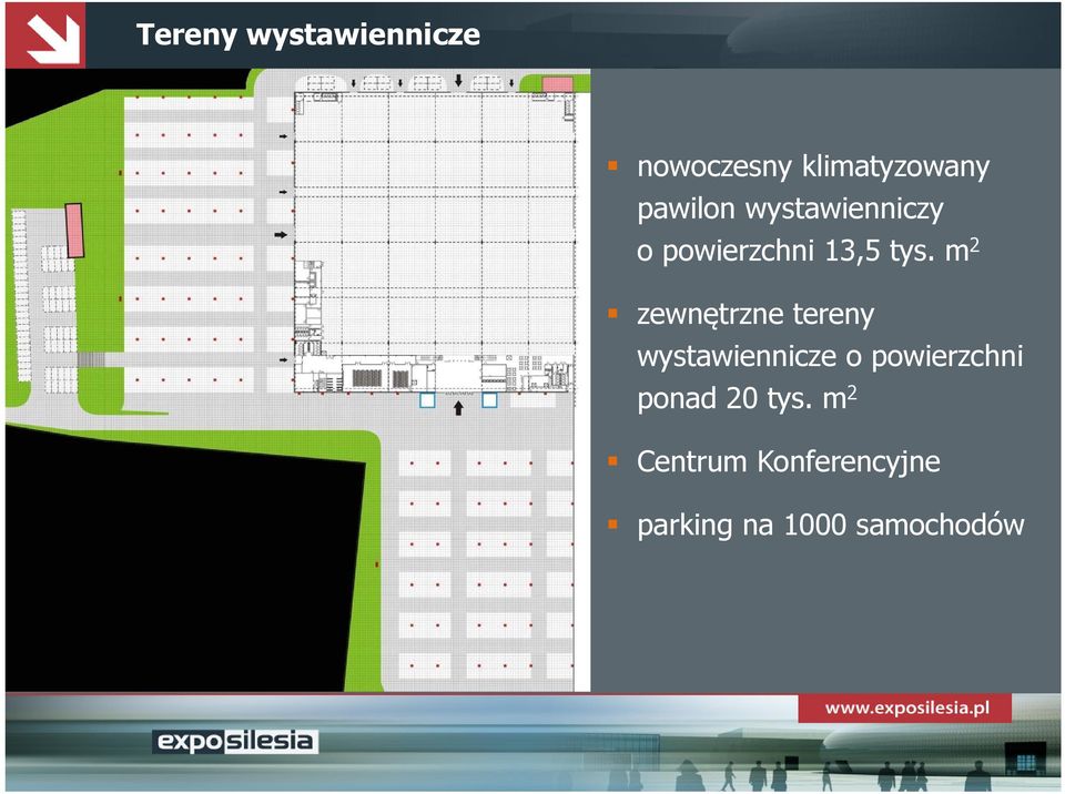 m 2 zewnętrzne tereny wystawiennicze o powierzchni