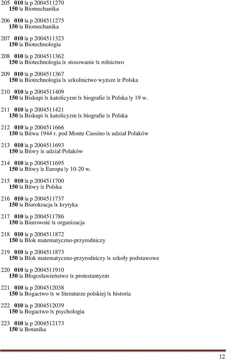 211 010 a p 2004511421 150 a Biskupi x katolicyzm x biografie z Polska 212 010 a p 2004511666 150 a Bitwa 1944 r.