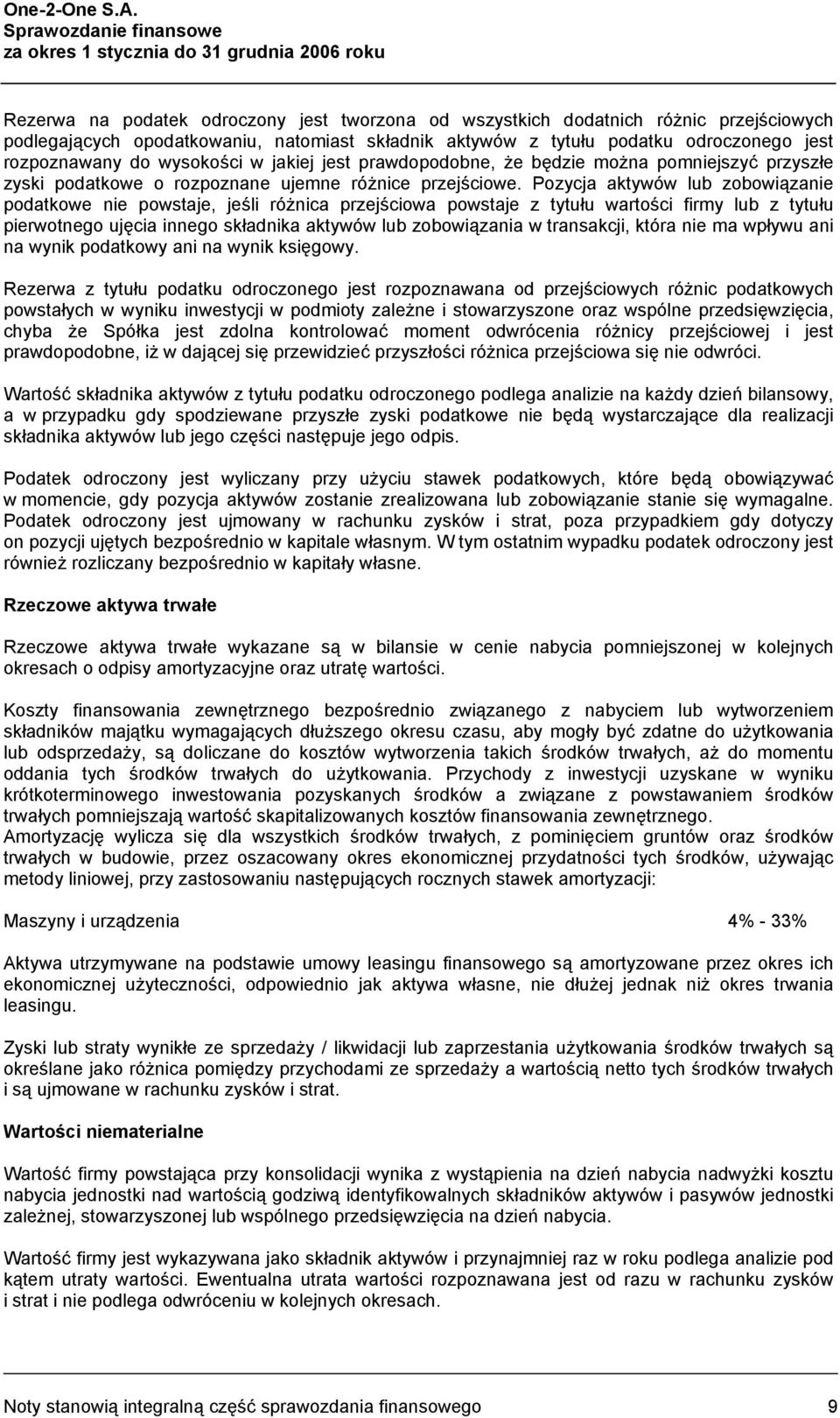 składnik aktywów z tytułu podatku odroczonego jest rozpoznawany do wysokości w jakiej jest prawdopodobne, że będzie można pomniejszyć przyszłe zyski podatkowe o rozpoznane ujemne różnice przejściowe.