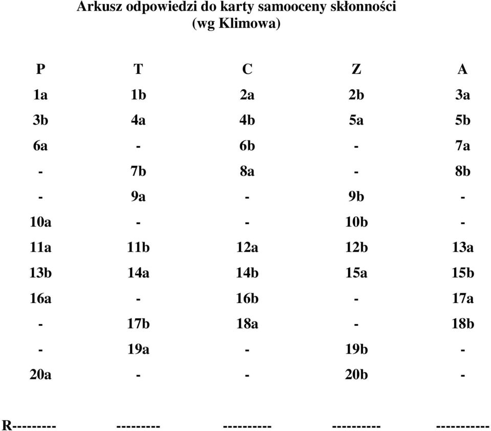 11a 11b 12a 12b 13a 13b 14a 14b 15a 15b 16a - 16b - 17a - 17b 18a - 18b -