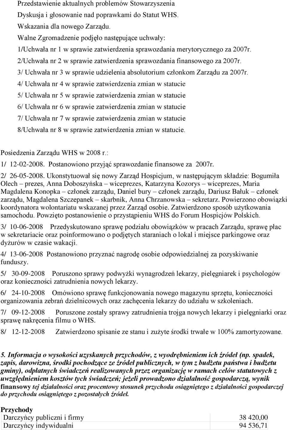 3/ Uchwała nr 3 w sprawie udzielenia absolutorium członkom Zarządu za 2007r.