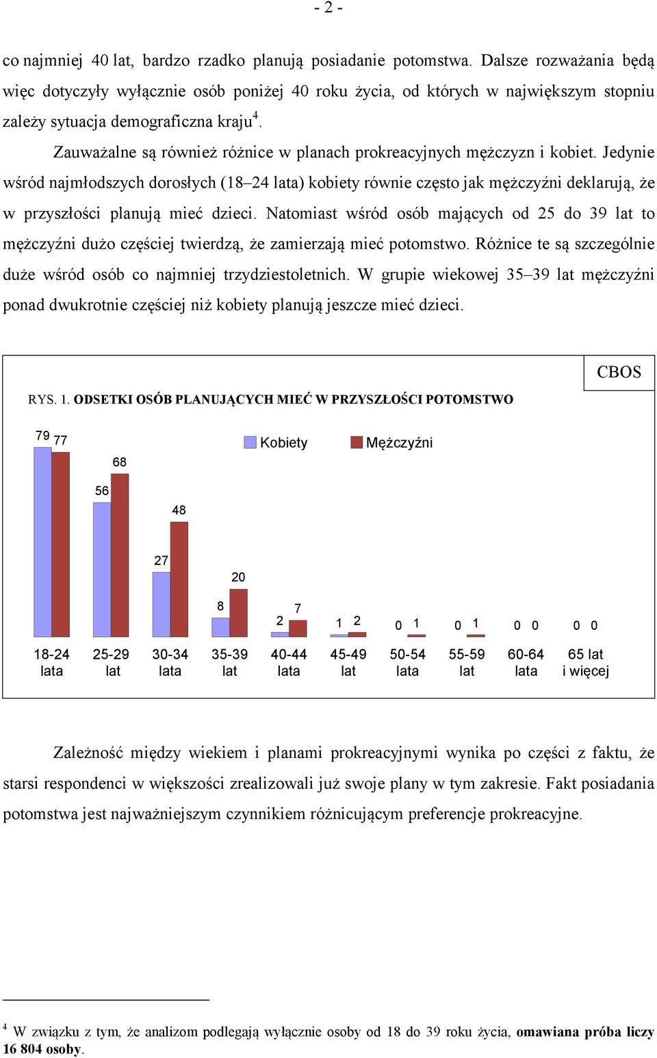 Zauważalne są również różnice w planach prokreacyjnych mężczyzn i kobiet.