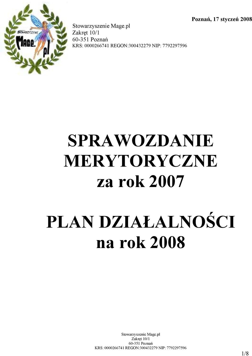 E za rok 2007 PLA