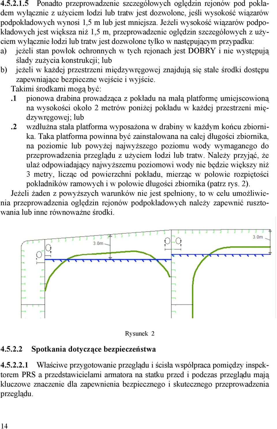 stan powłok ochronnych w tych rejonach jest DOBRY i nie występują ślady zużycia konstrukcji; lub b) jeżeli w każdej przestrzeni międzywręgowej znajdują się stałe środki dostępu zapewniające