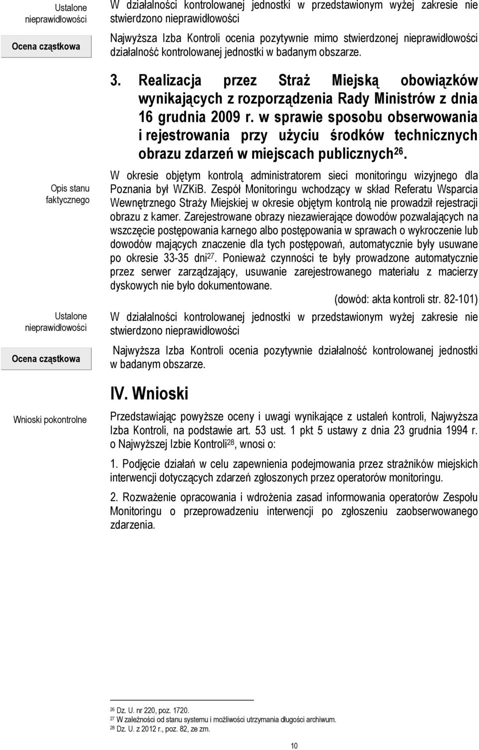 Realizacja przez Straż Miejską obowiązków wynikających z rozporządzenia Rady Ministrów z dnia 16 grudnia 2009 r.