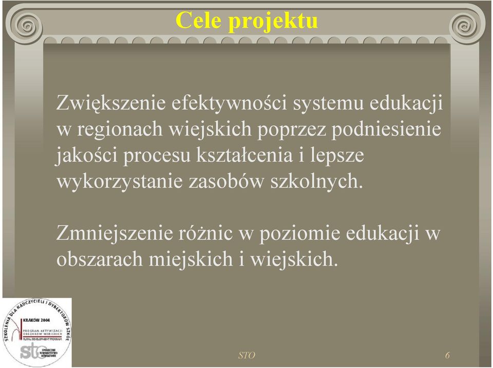 kształcenia i lepsze wykorzystanie zasobów szkolnych.