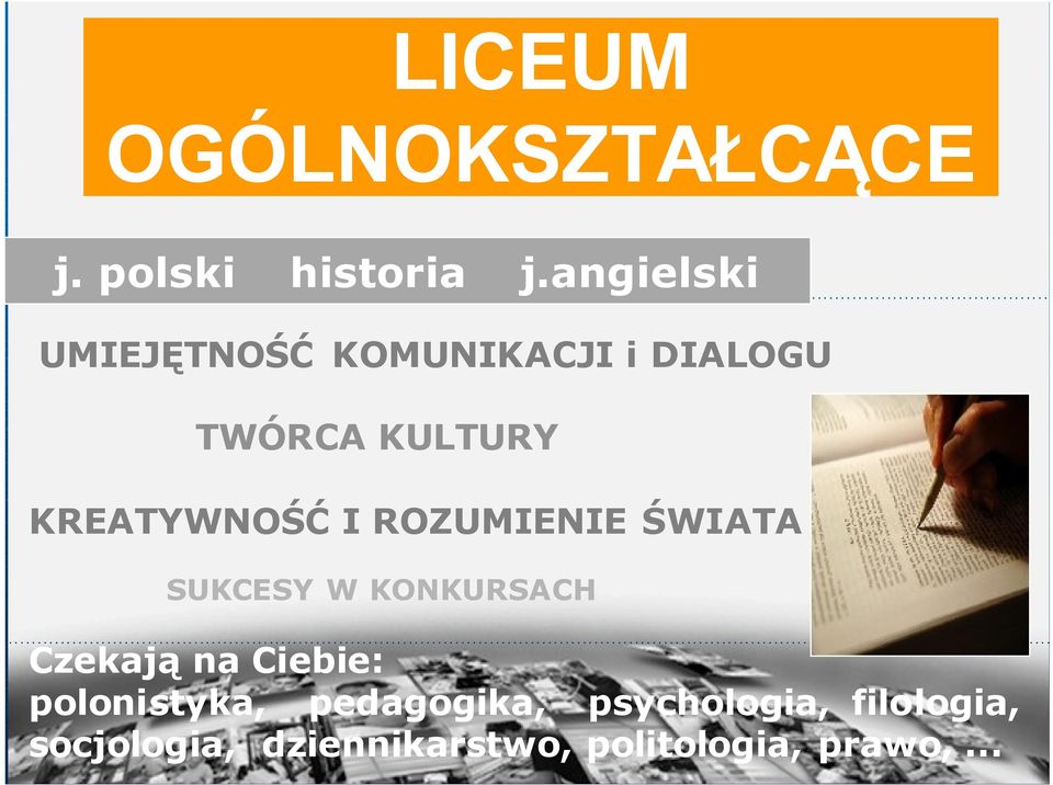 I ROZUMIENIE WIATA SUKCESY W KONKURSACH Czekaj na Ciebie: