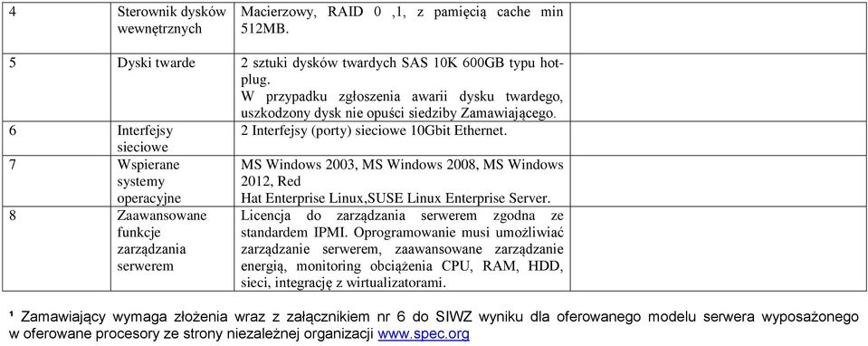 sieciowe 7 Wspierane systemy operacyjne 8 Zaawansowane funkcje zarządzania serwerem MS Windows 2003, MS Windows 2008, MS Windows 2012, Red Hat Enterprise Linux,SUSE Linux Enterprise Server.