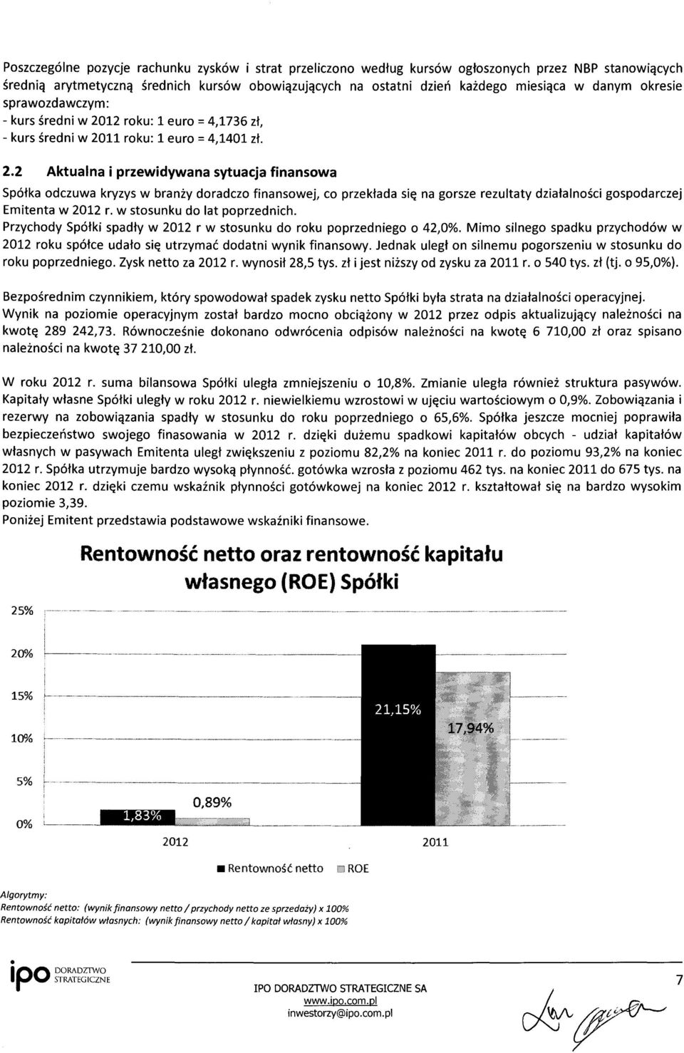 12 roku: 1 euro = 4,1736 zł, - kurs średni w 20