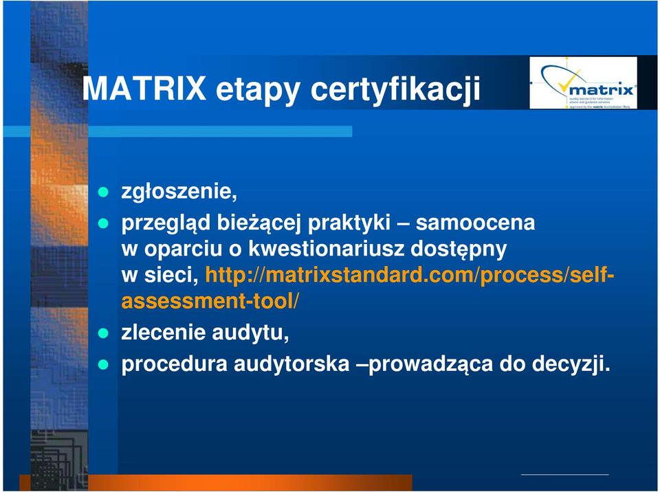 sieci, http://matrixstandard.