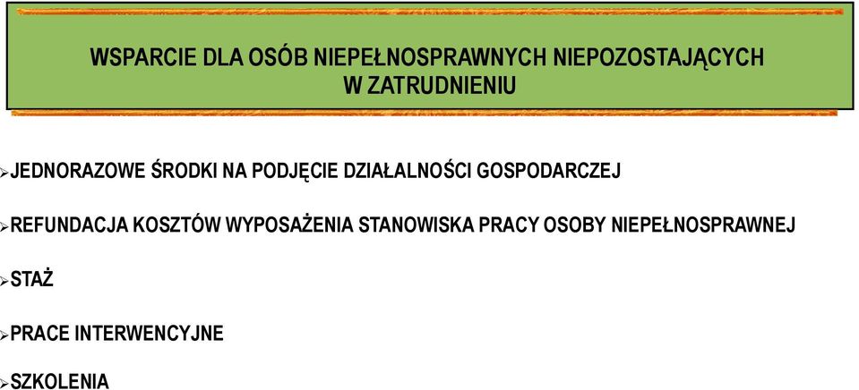 GOSPODARCZEJ REFUNDACJA KOSZTÓW WYPOSAŻENIA STANOWISKA