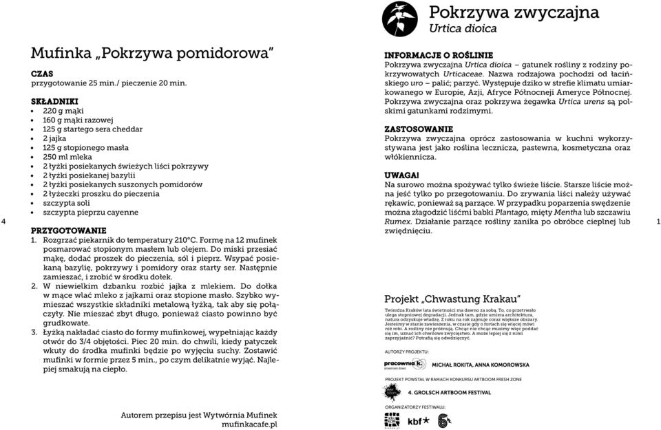 suszonych pomidorów 2 łyżeczki proszku do pieczenia szczypta soli szczypta pieprzu cayenne Informacje o roślinie Pokrzywa zwyczajna Urtica dioica gatunek rośliny z rodziny pokrzywowatych Urticaceae.