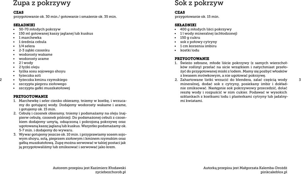 shoyu łyżeczka soli z kwasem mrówkowym, a nie ugotować pokrzywę. 2 łyżeczka kminu rzymskiego 2.